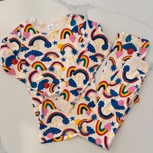 Easter Basket Hanna Anderson Girls size 14 Colorful Rainbow Pajama Set